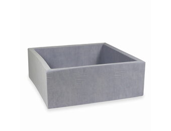 Ballenbak - lichtgrijs - vierkant - 110x110x40cm - zonder ballen