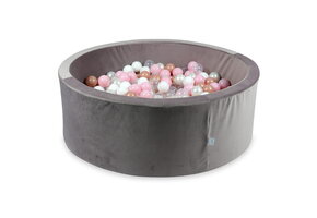 Ballenbak - rond - lila, multicolour - 110x40cm - 500 ballen