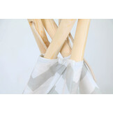 Tipi tent - speeltent met vloermat en kussens – grijs - zigzag