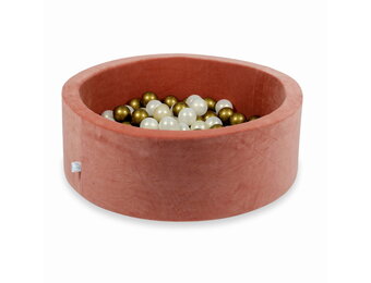 Ballenbak - 200 ballen - velvet - terra - 90x30cm - rond