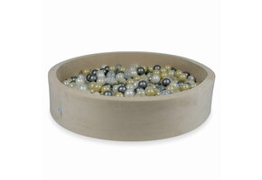Ballenbak - rond - 600 ballen - 130x30cm - beige