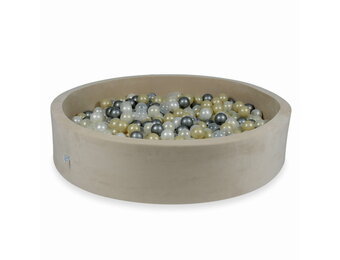 Ballenbak - rond - 600 ballen - 130x30cm - beige