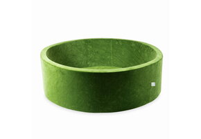 Ballenbak -130x40 cm - zacht olijfgroen - zonder ballen - rond