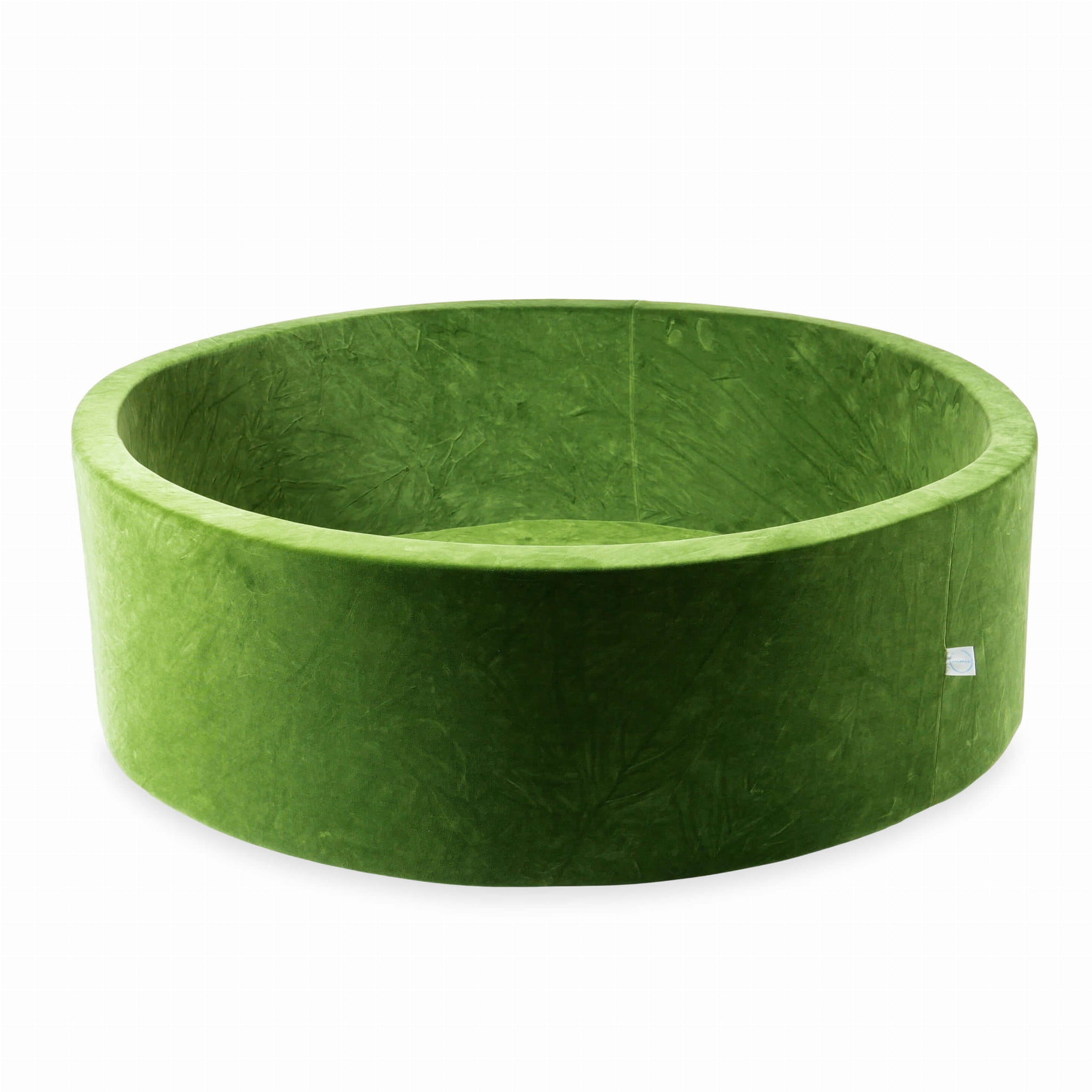 Ballenbak -130x40 cm - zacht olijfgroen - zonder ballen - rond