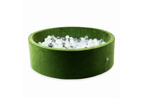 Ballenbak - 700 ballen -130x40cm - velvet - zacht olijfgroen