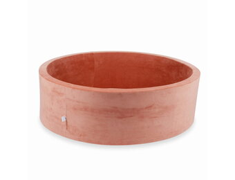 Ballenbak - 130x40cm - zonder ballen - terra - velvet - rond