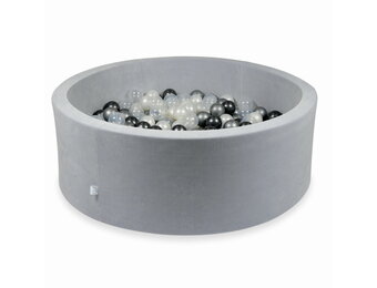 Ballenbak - velvet - lichtgrijs - 500 ballen - 110x40cm