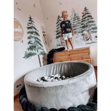 Ballenbak - velvet - lichtgrijs - 500 ballen - 110x40cm