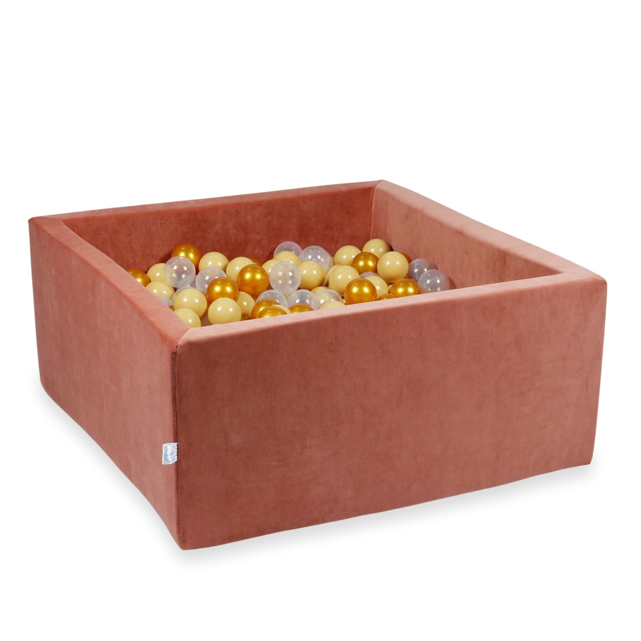 Ballenbak - velvet - 90x90x40cm - terra - 600 ballen