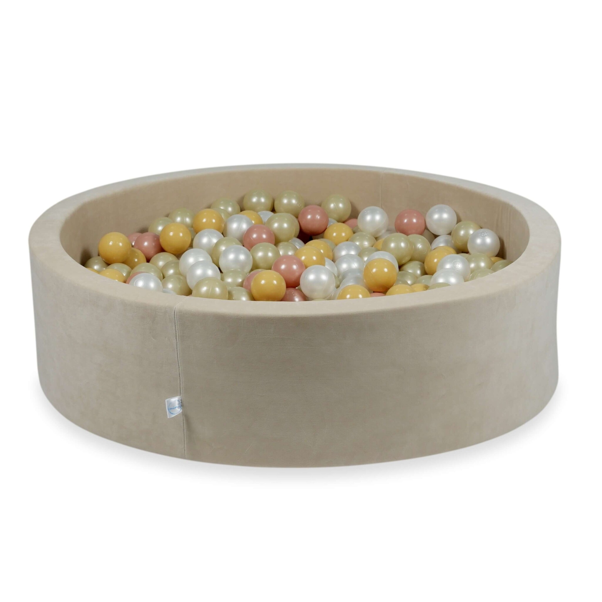 Ballenbak - beige -110x30cm - rond - 400 ballen