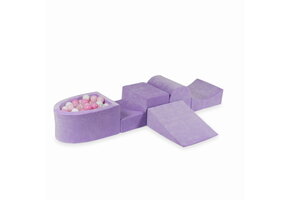 Foam speelset - met ballenbak en 100 ballen - 5-delig - paars