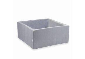 Ballenbak - lichtgrijs - vierkant - zonder ballen - 90x90x40cm