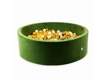 Ballenbak - 700 ballen - 130x40cm - zacht olijfgroen - rond