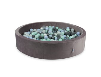 Ballenbak - rond - 130x30cm - 600 ballen - lichtpaars