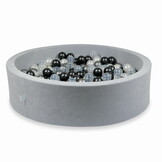 Ballenbak - velvet - lichtgrijs - 110x30cm - 400 ballen