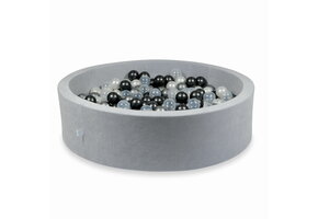 Ballenbak - velvet - lichtgrijs - 110x30cm - 400 ballen