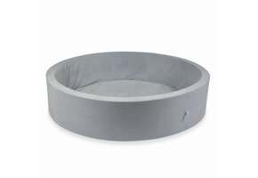 Ballenbak - rond - 130x40cm - zonder ballen - lichtgrijs