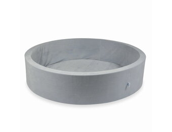 Ballenbak - rond - 130x40cm - zonder ballen - lichtgrijs