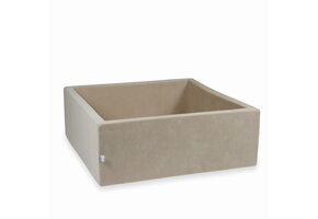 Ballenbak - zonder ballen - 110x110x40cm - velvet - beige