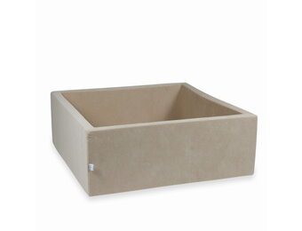 Ballenbak - zonder ballen - 110x110x40cm - velvet - beige