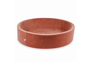 Ballenbak - zonder ballen - terra - rond - 130x30cm - velvet