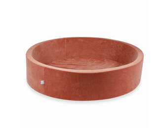 Ballenbak - zonder ballen - terra - rond - 130x30cm - velvet