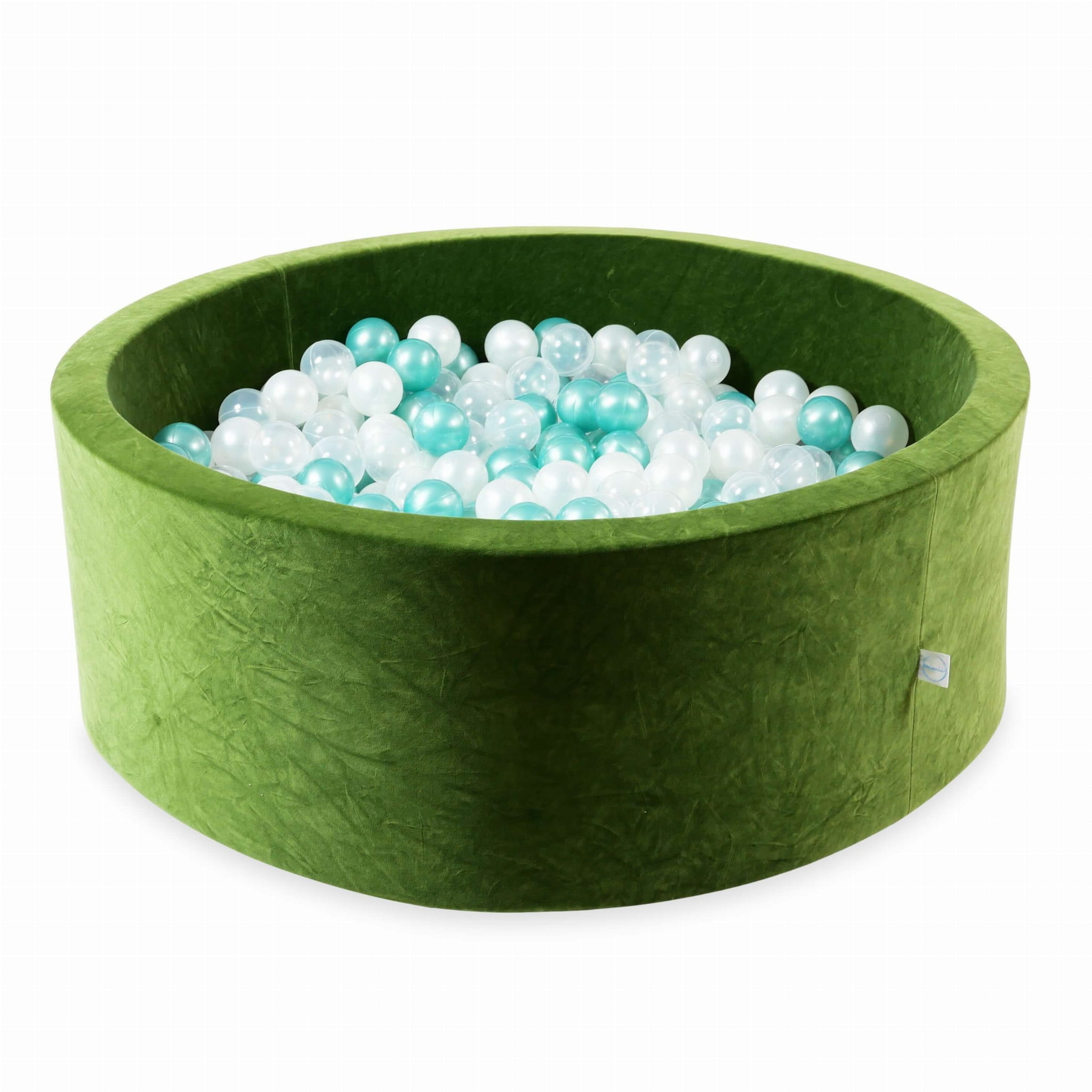 Ballenbak - zacht olijfgroen - velvet - 110x40cm - 500 ballen