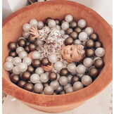 Ballenbak - 90x40 cm - zonder ballen - velvet - terra