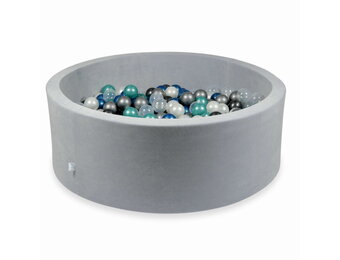 Ballenbak - 500 ballen - velvet - lichtgrijs - 110x40cm