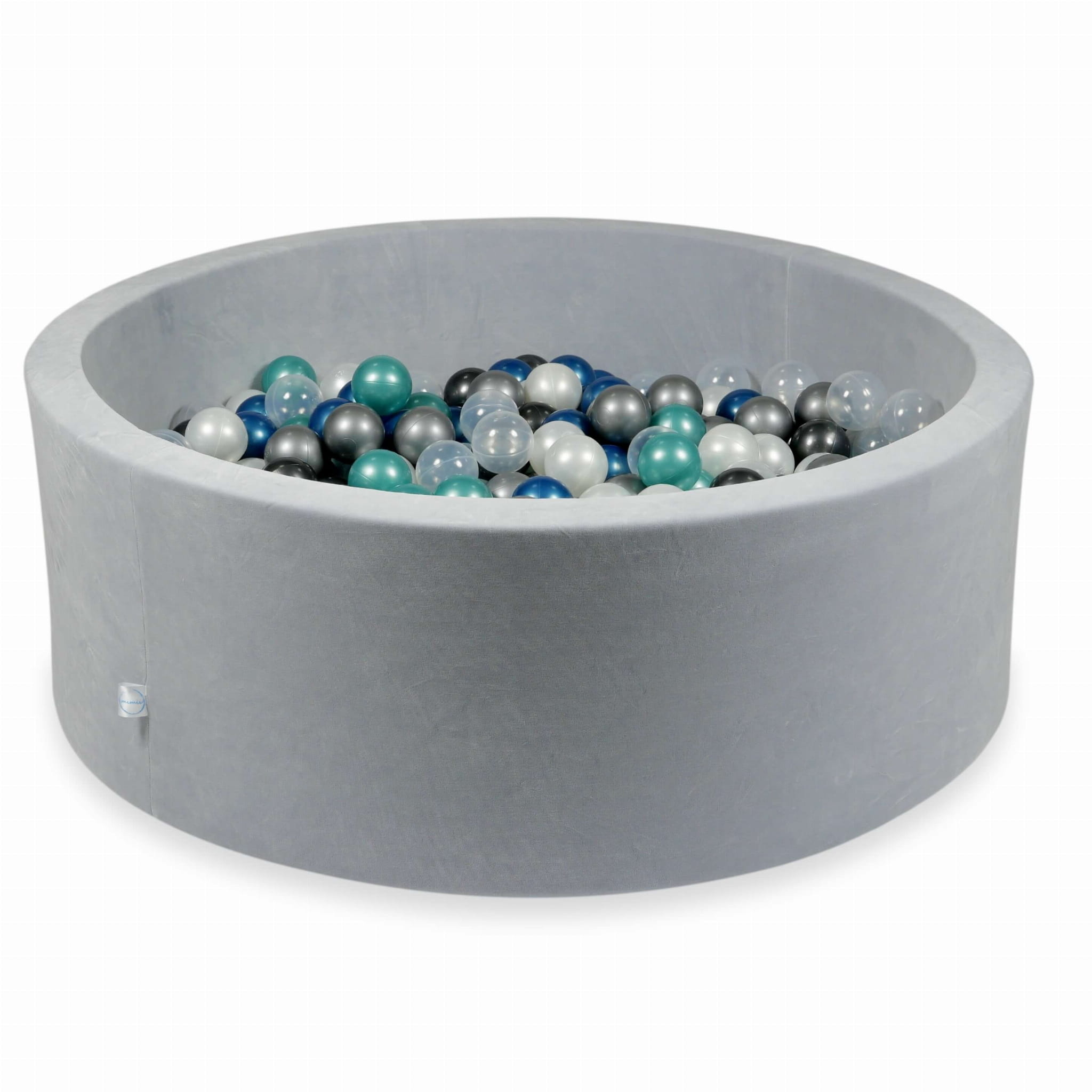 Ballenbak - 500 ballen - velvet - lichtgrijs - 110x40cm