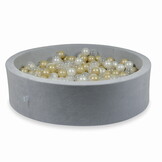 Ballenbak - 110x30cm - lichtgrijs - 400 ballen - rond