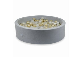 Ballenbak - 110x30cm - lichtgrijs - 400 ballen - rond