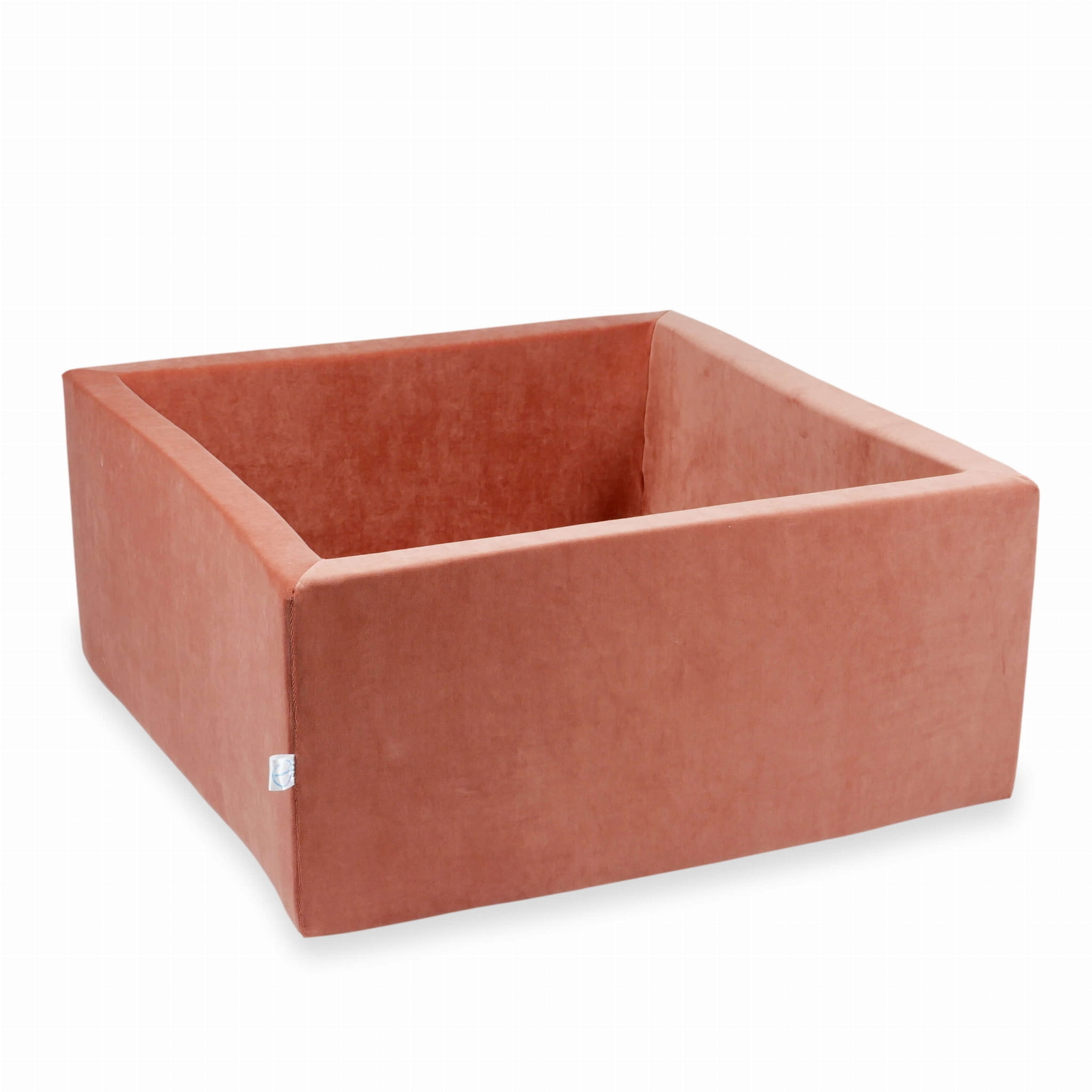 Ballenbak - velvet - terra - zonder ballen - 90x90x40cm