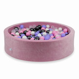 Ballenbak - 400 ballen - velvet - roze, multicolour - 110x30cm