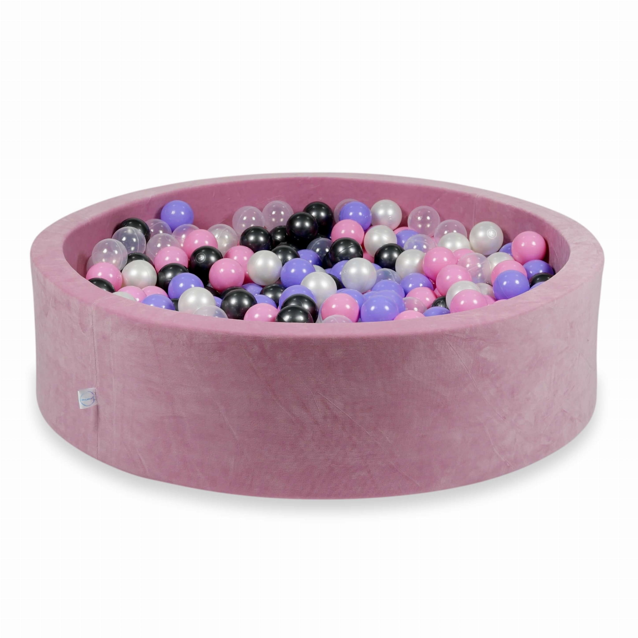Ballenbak - 400 ballen - velvet - roze, multicolour - 110x30cm