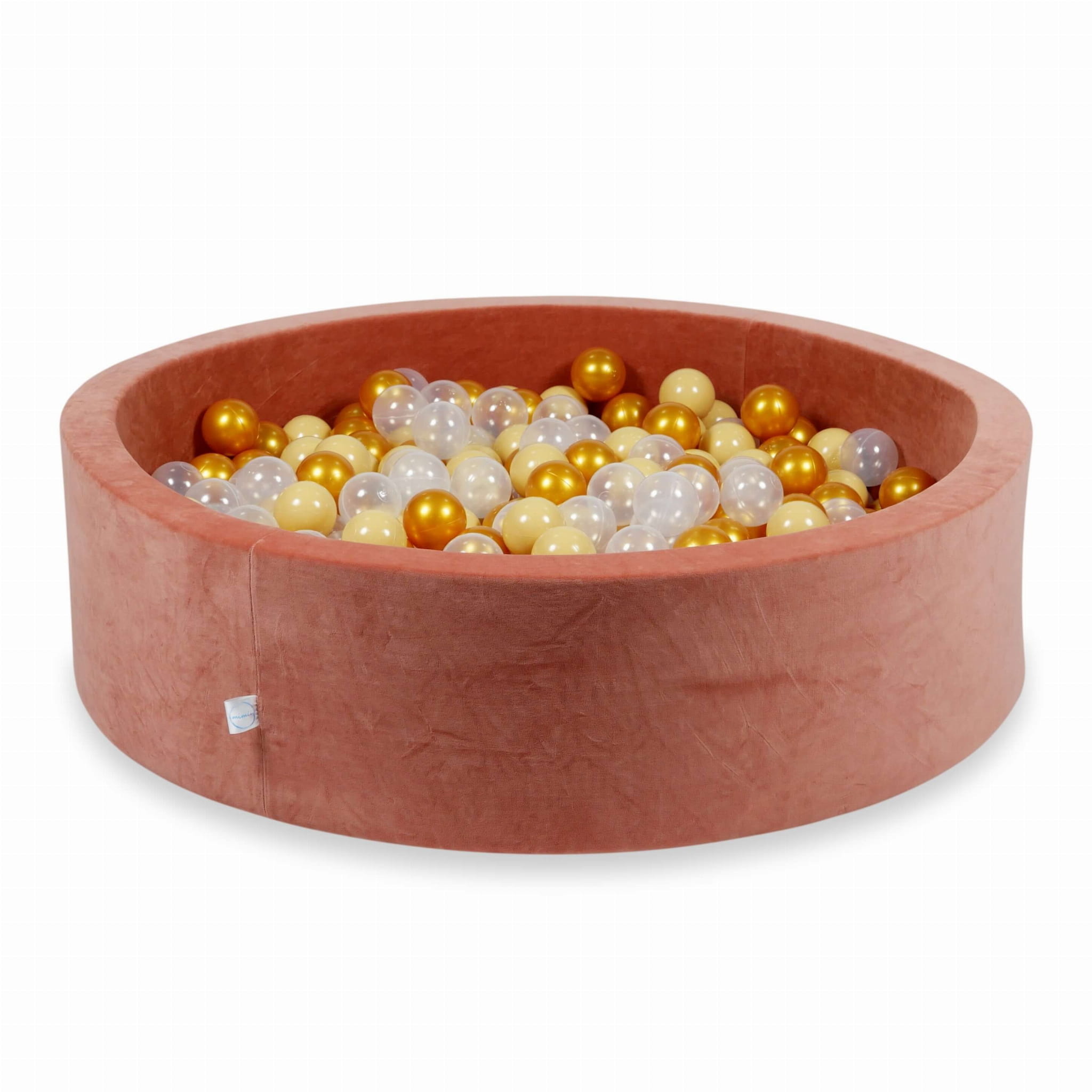 Ballenbak - 400 ballen - rond - terra - 110x30cm - velvet