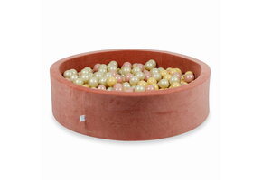 Ballenbak - 400 ballen - velvet - terra -110x30cm