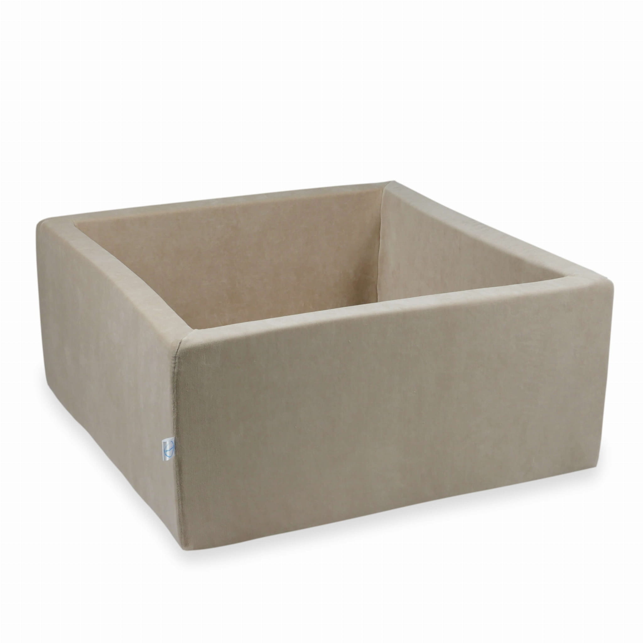 Ballenbak - beige - zonder ballen - velvet - 90x90x40cm