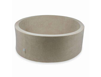 Ballenbak - beige - 110x40cm - zonder ballen - rond