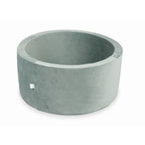 Ballenbak - 90x40 cm - velvet - grijs - zonder ballen