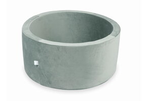 Ballenbak - 90x40 cm - velvet - grijs - zonder ballen