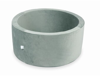 Ballenbak - 90x40 cm - velvet - grijs - zonder ballen