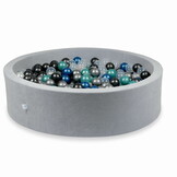 Ballenbak - lichtgrijs - rond - 400 ballen -110x30cm
