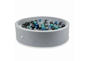 Ballenbak - lichtgrijs - rond - 400 ballen -110x30cm