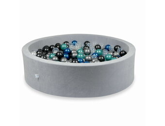 Ballenbak - lichtgrijs - rond - 400 ballen -110x30cm