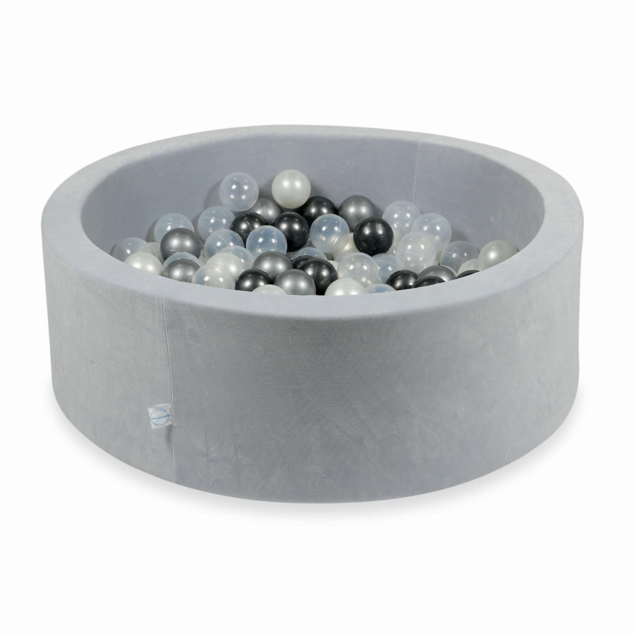Ballenbak - rond - 90x30cm - lichtgrijs - 200 ballen