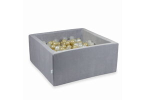 Ballenbak - 90x90x40cm - lichtgrijs - 600 ballen - vierkant