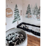 Ballenbak - rond - zonder ballen - 110x40cm - lichtgrijs