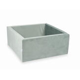 Ballenbak - velvet - grijs - 110x110x40cm - zonder ballen
