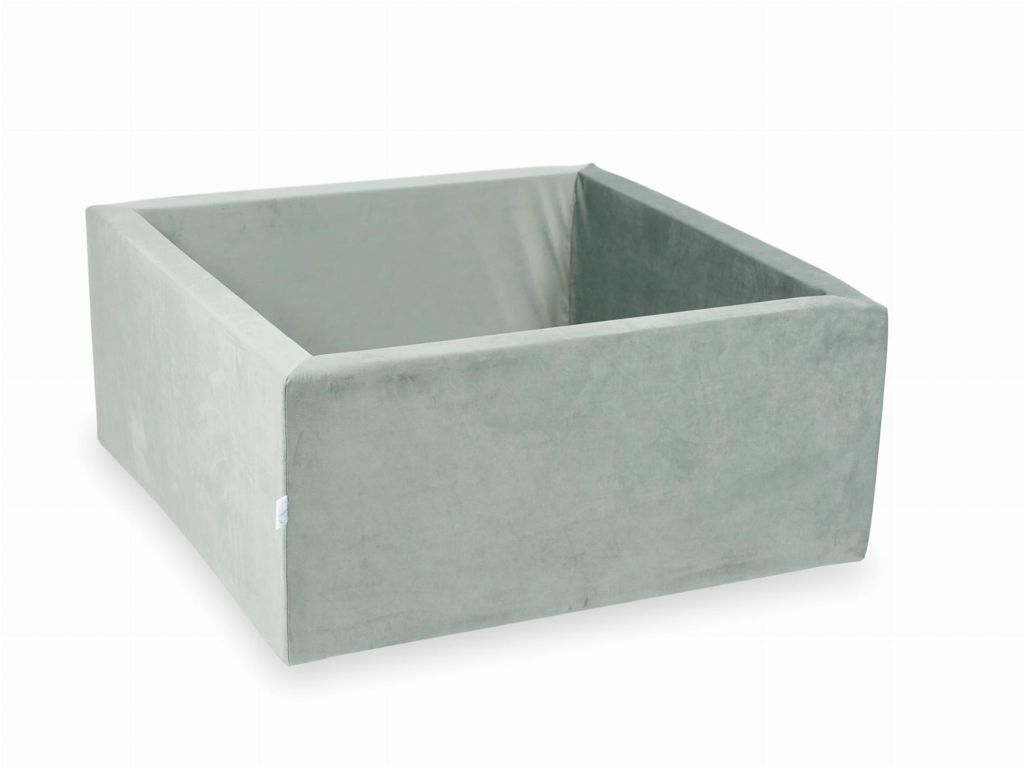 Ballenbak - velvet - grijs - 110x110x40cm - zonder ballen